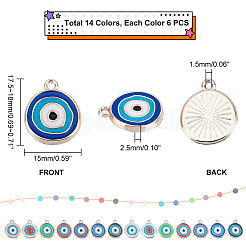 84 шт. 14-х цветные подвески из пластиковой эмали ccb CCB-PH0001-24