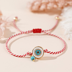 2 шт. 2 стиля винтажный металлический эмалированный браслет в форме сердца со сглазом из полиэстеровой нити для пары LE9310