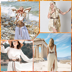 Ремни из искусственной кожи с цепочкой в виде листа для женщин&nbsp;AJEW-WH20060-15A