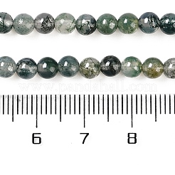 Природные моховой агат нитей бисера&nbsp;G-J358-01-4mm