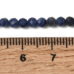 Природный содалит бисер нитей&nbsp;G-L653-B02-3mm-03