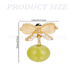 1 пара сережек-гвоздиков из цинкового сплава со стеклянными висячими украшениями&nbsp;EJEW-LP0007-045