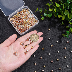 300 шт. 3-цветные латунные бусины для покрытия стойки&nbsp;KK-ME0002-73