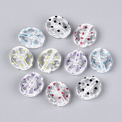 Печатные прозрачные акриловые бусины&nbsp;TACR-T029-12M