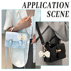 2шт 2 стиля цинковый сплав с пластиком и полиэстеровым брелоком&nbsp;KEYC-BBC0001-03