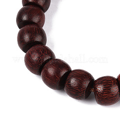 Браслеты с бусинами из сандалового дерева рондель&nbsp;BJEW-N010-012