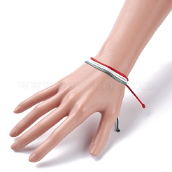 Набор простых браслетов из нейлонового шнура BJEW-JB07376-01