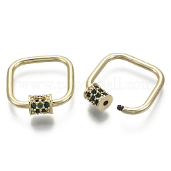 Латунь микропаве кубический цирконий винт карабин подвески с замком&nbsp;KK-R136-064B-NF