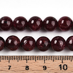 Натуральные рубиновые бисерные пряди G-T140-12