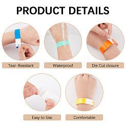 300шт одноразовые браслеты из синтетической бумаги и полипропилена&nbsp;BJEW-SP0001-09E