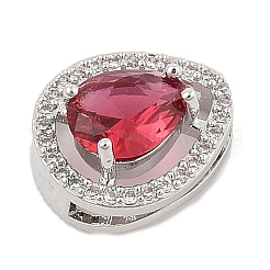 Латунные микро проложить кубического циркония слайд подвески ZIRC-I068-14P