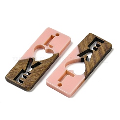 Подвески из смолы и ореха WOOD-I013-01B