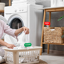 4 шт. двухцветных этикеток для корзин для белья с зажимами из нержавеющей стали&nbsp;AJEW-PH0007-52