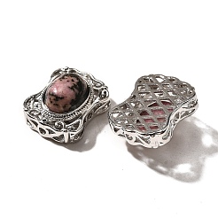 Природные многонитевые звенья родонита&nbsp;KK-M304-05P-15