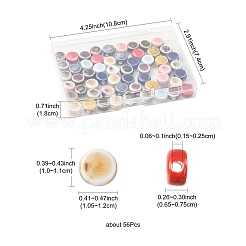 56шт 11 цвета фарфоровые бусины ручной работы PORC-FS0001-32