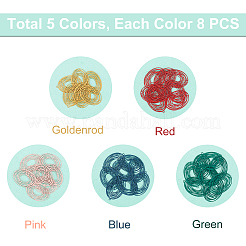 40 шт. 5-х цветные звенья/соединители из нержавеющей стали 430&nbsp;STAS-UN0023-25