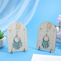 2 комплект сережек из самшита в форме арки с измерительной шкалой&nbsp;ODIS-SC0001-08