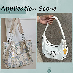 10шт. брелок для ключей из железного прута с бусинами&nbsp;KEYC-SC0001-77