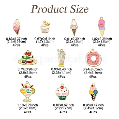 40шт 10 стиля подвески из сплава с эмалью&nbsp;ENAM-YW0004-16