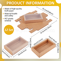 Прямоугольные ящики из крафт-бумаги&nbsp;CON-WH0089-119C