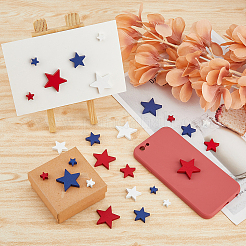 1 пакетик кабошонов из клена на тему Дня независимости WOOD-FH0002-12