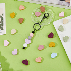 20шт 10 цвета силиконовые фокусные бусины SIL-DC0001-63