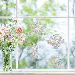 Водостойкие ПВХ цветные лазерные витражи пленка клейкие наклейки DIY-WH0256-077