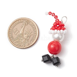 Подвески из стеклянного жемчуга на рождественскую тематику PALLOY-MZ00818-02