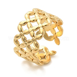 Кольца-манжеты из нержавеющей стали 304 Flower для женщин&nbsp;LS-RJEW-Q006-03E-G