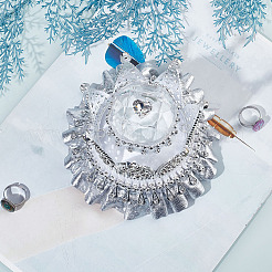 Пластиковые коробки для колец со стразами CON-WH0086-142