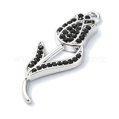 Сплав покрытия стойки с черными подвесками со стразами FIND-Z051-01P-01