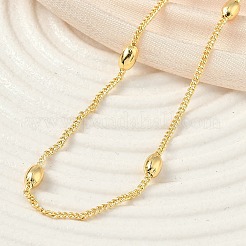 Ожерелья из латунной витой цепочки толщиной 1.5 мм для женщин и мужчин NJEW-F350-04G