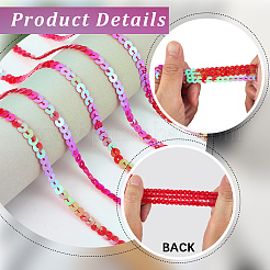 1 рулон ПВХ-бусины с пайетками&nbsp;DIY-SP0005-27C