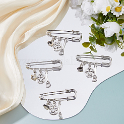 12 шт. брошь-подвеска в виде шляпы ведьмы и метлы JEWB-FH00018