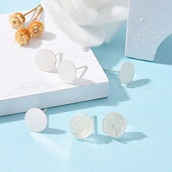 925 серебряная фурнитура для плоских серег-пусетов&nbsp;STER-K167-045G-S