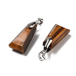 Граненые подвески из натурального тигрового глаза&nbsp;G-F774-02E