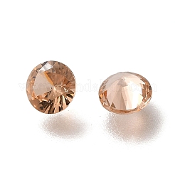 Кубического циркония указал назад кабошоны ZIRC-WH0001-B11