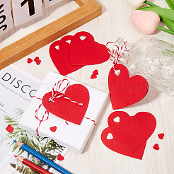 200 шт. бумажные подарочные бирки в форме сердца CDIS-SP0001-14A