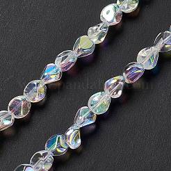 Стеклянные бусины с гальваническим покрытием  EGLA-L038-AB01