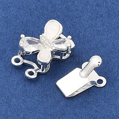 Латунные застежки из прозрачного кубического циркония с микропаве KK-C080-07S