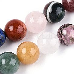 Природные смешанные камень бисер пряди G-N353-01A-01