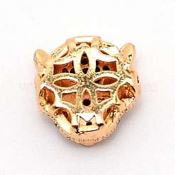 Латунь микропейв черный и зеленый кубический цирконий KK-TAC0007-01D