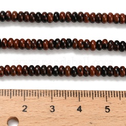 Натурального красного дерева обсидиана бисер нитей G-Z110-B28-2x4mm