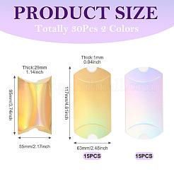 30 шт. 2-цветные складные бумажные коробки для хранения конфет CON-TA0001-31