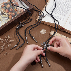 3 шт. 3 стиля ожерелья-галстуки-боло из сплава козьего рогатого скота&nbsp;NJEW-GA0001-10