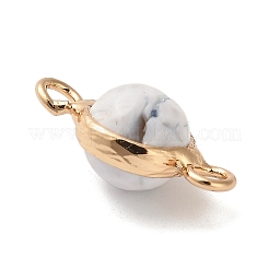 Натуральный окрашенный натуральный белый нефрит ограненные круглые звенья соединительные подвески&nbsp;G-G175-01G-03