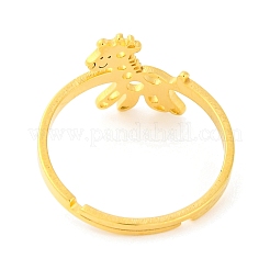 Регулируемое кольцо из нержавеющей стали 201 для женщин&nbsp;RJEW-D082-04G