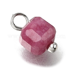 Подвески из натурального цветного турмалина с огранкой в форме куба&nbsp;PALLOY-JF04367-02