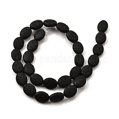 Нити бусин из окрашенной натуральной лавы&nbsp;G-A264-A02-01B