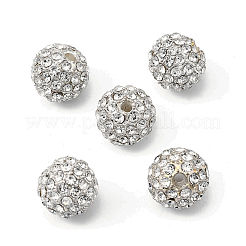 Бусины из сплава и страза&nbsp;X-RB-A034-10mm-A01S